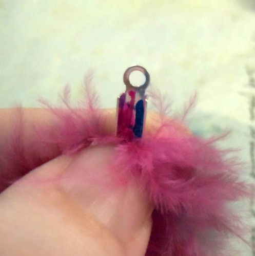 Feather earrings craft project